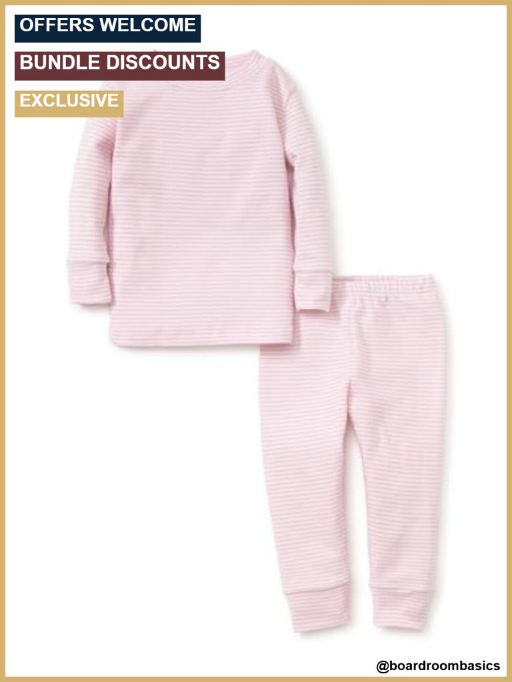Kissy Kissy Baby Simple Stripes Pajama Set 2-Piece Peruvian Pima Cotton